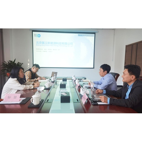 公司總經(jīng)理呂大偉、總經(jīng)理助理王志勇赴東旭集團氫能融合產業(yè)園，與投資中心總經(jīng)理張茜、北京氫沄新能源科技公司理事趙珩接洽，建立合作意向